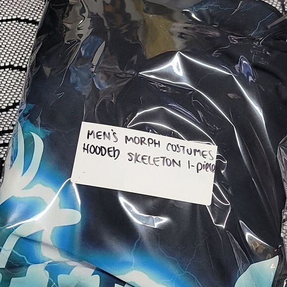 Morph Costumes Electric Blue Skeleton Halloween Costume Men's Size Large - Picture 6 of 7